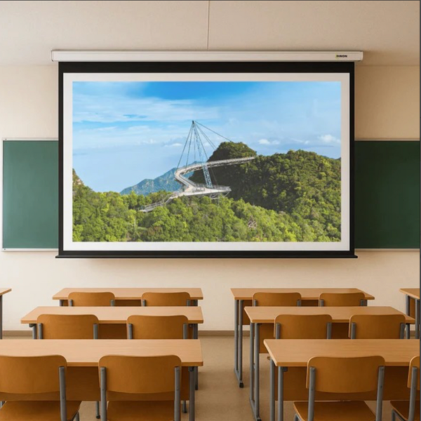 Telón Eléctrico 1,80x1,80 m (100'') Motor Tubular