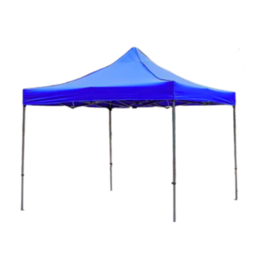 Toldo 3x3 Premium Fierro Negro Hexagonal (Cubierta Azul)