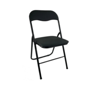 Silla Plegable Negra Acolchada