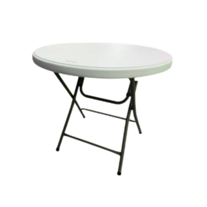 Mesa Plegable Redonda Blanco