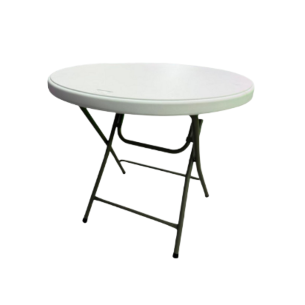 Mesa Plegable Redonda Blanco