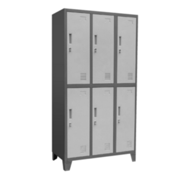 Locker Metálico, 3 Cuerpos, 6 Puertas (Modelo L300-2)